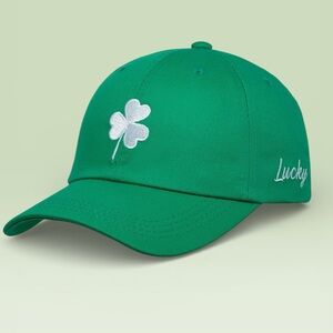 Lucky Brand Green Shamrock Adjustable Unisex Baseball Cap NWOT